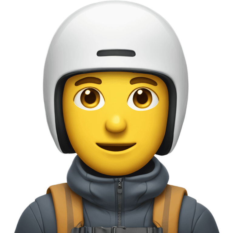 white guy with stubs in skiing gear emoji