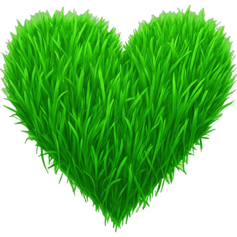 Green grass heart emoji