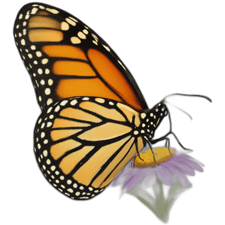 moon with monarch butterfly emoji