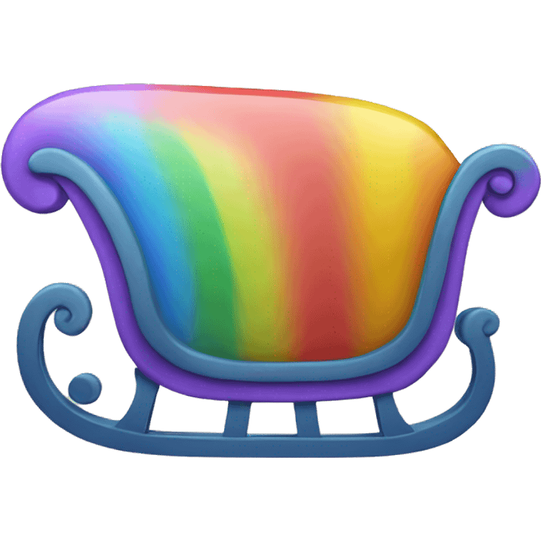 Rainbow sleigh emoji