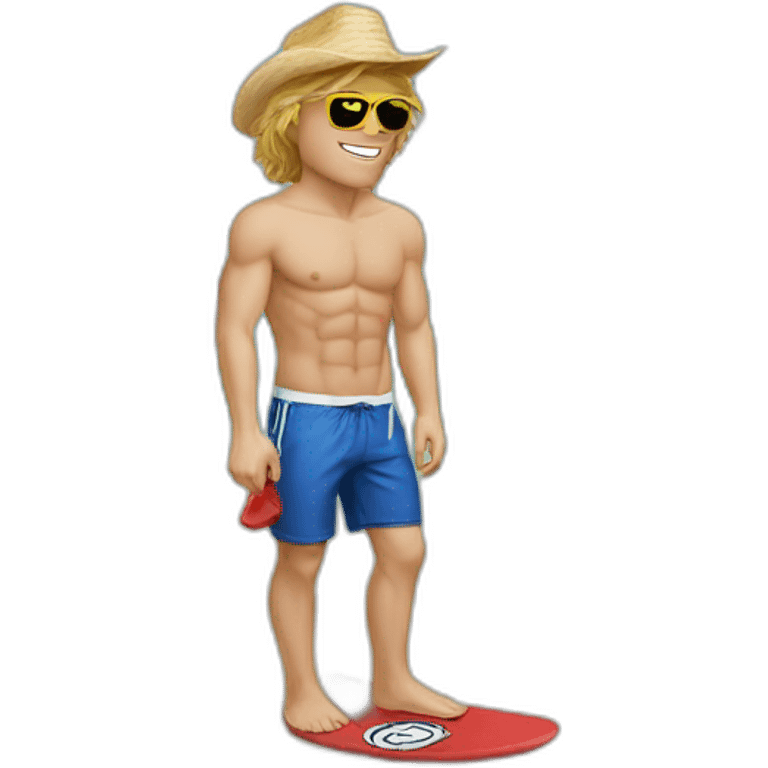 Patrick Kane as a beach bum emoji