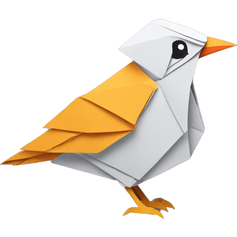 bird paper origami emoji