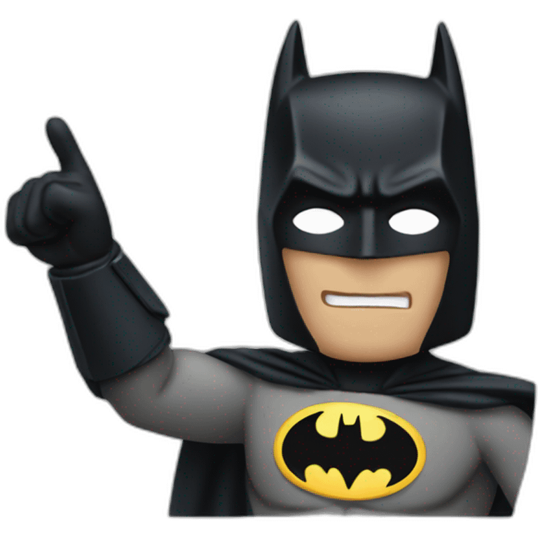 Batman raising right hand emoji