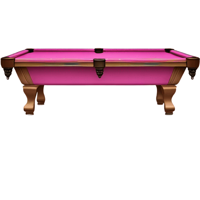 Pink pool table with sparkles and vines of roses  emoji