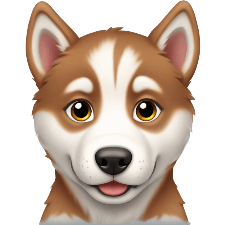 Red Siberian husky puppy emoji