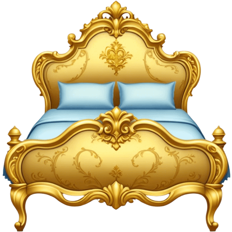 Fancy GOLD YELLO  rococo bed emoji