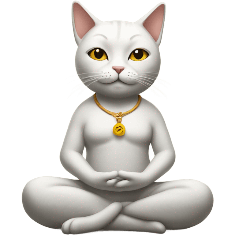 cat meditating emoji