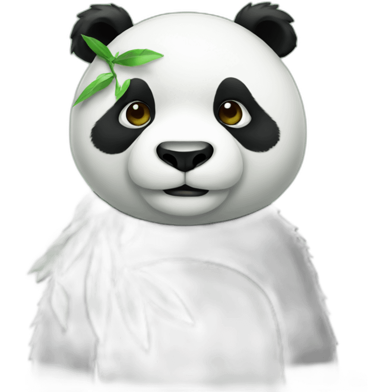 Panda with green color emoji