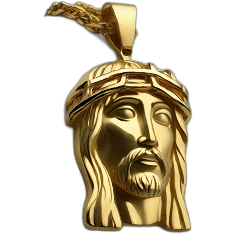 Jesus Piece gold chain 14k emoji