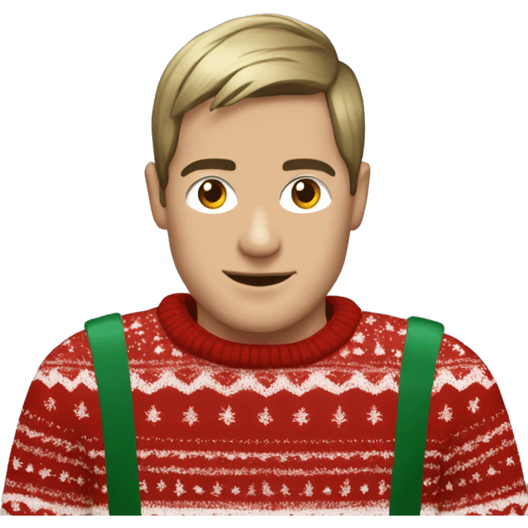 Yorksier with cristmas jumper emoji