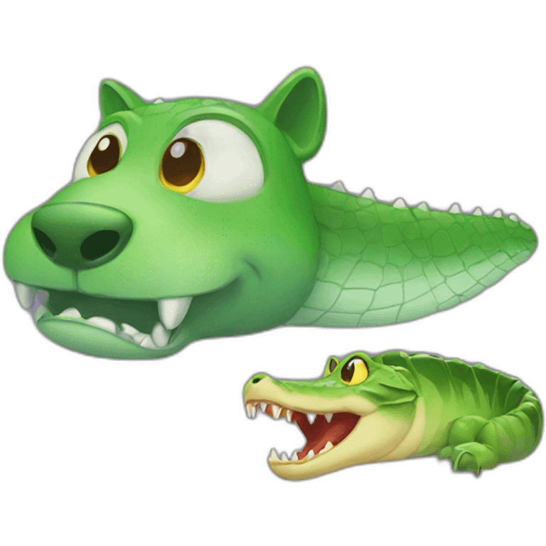 A cat with a crocodile emoji