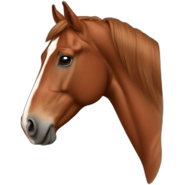 chestnut horse without white emoji