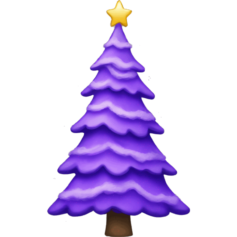 Purple Christmas tree emoji