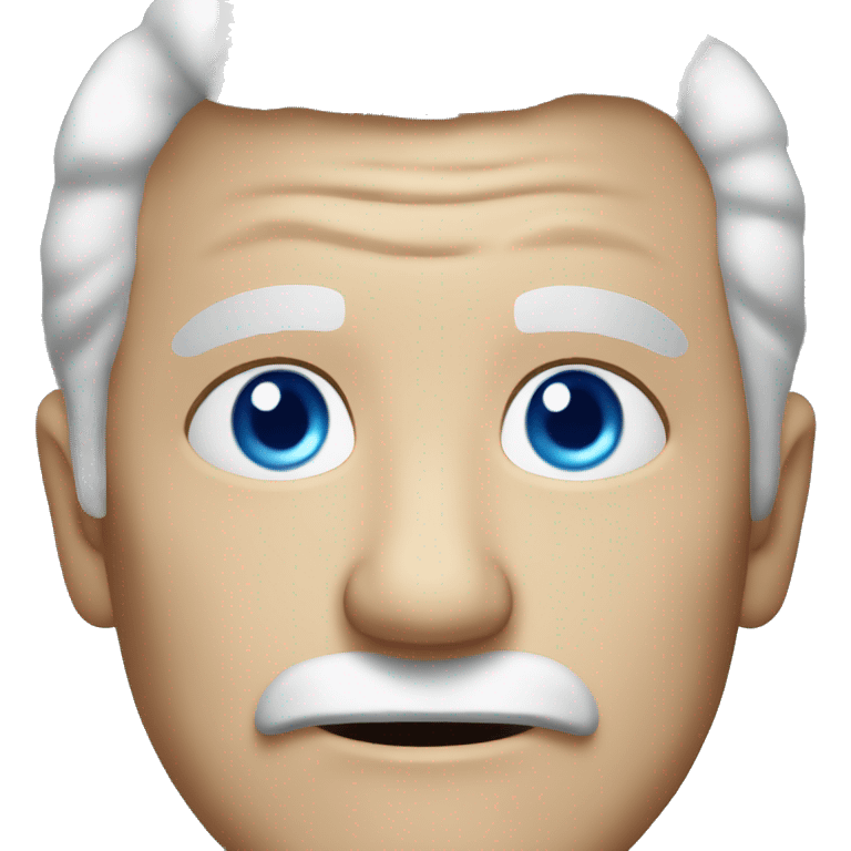 Old man white hair blue eyes no mustache emoji