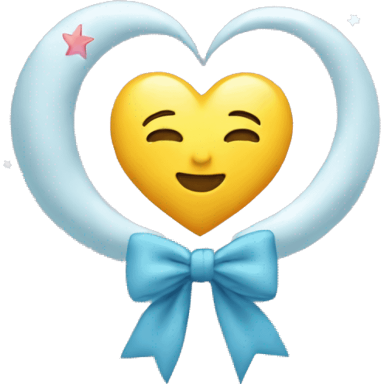 heart stars bow moon emoji