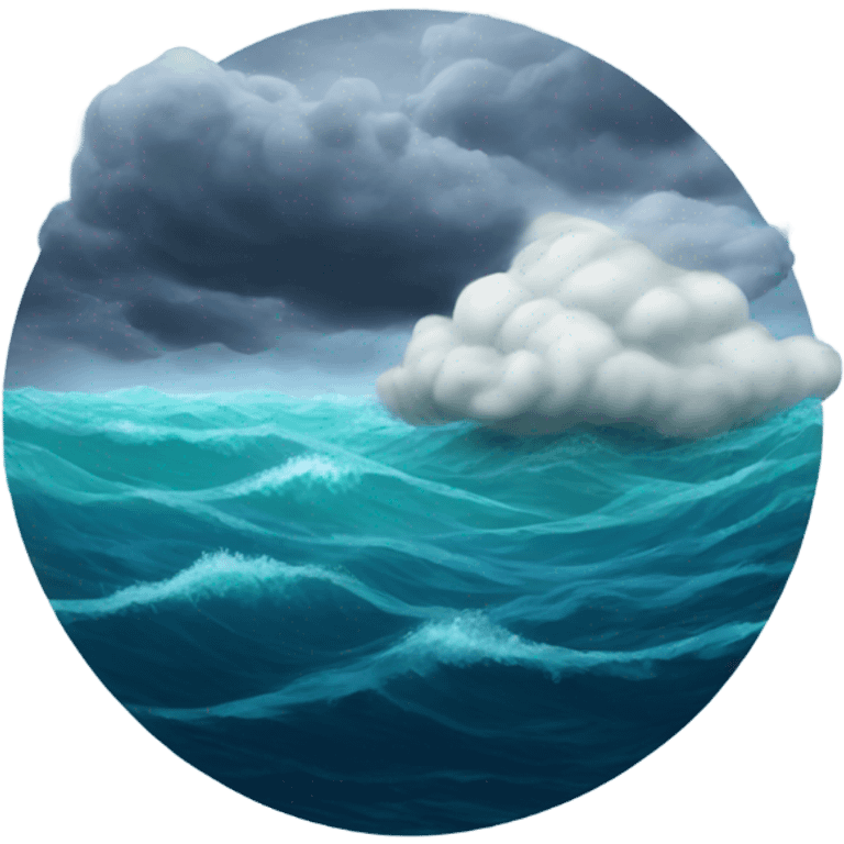 ocean and storm emoji