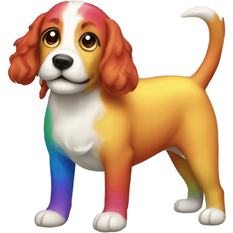 rainbow dog emoji