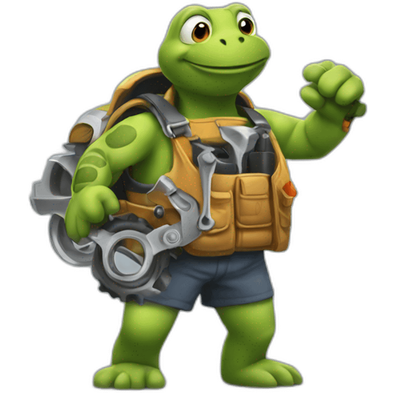 Car Mechanic Turtle emoji