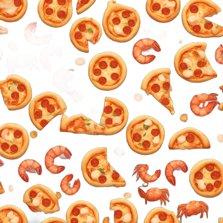 pizza with shrimps emoji