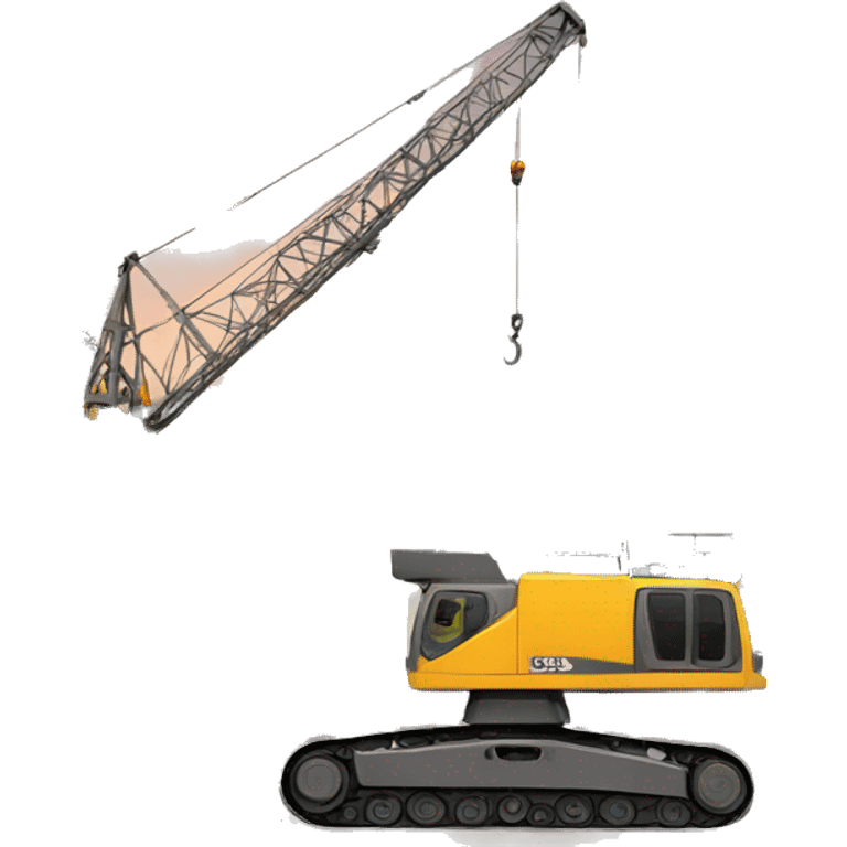 construction crane with a mustache emoji