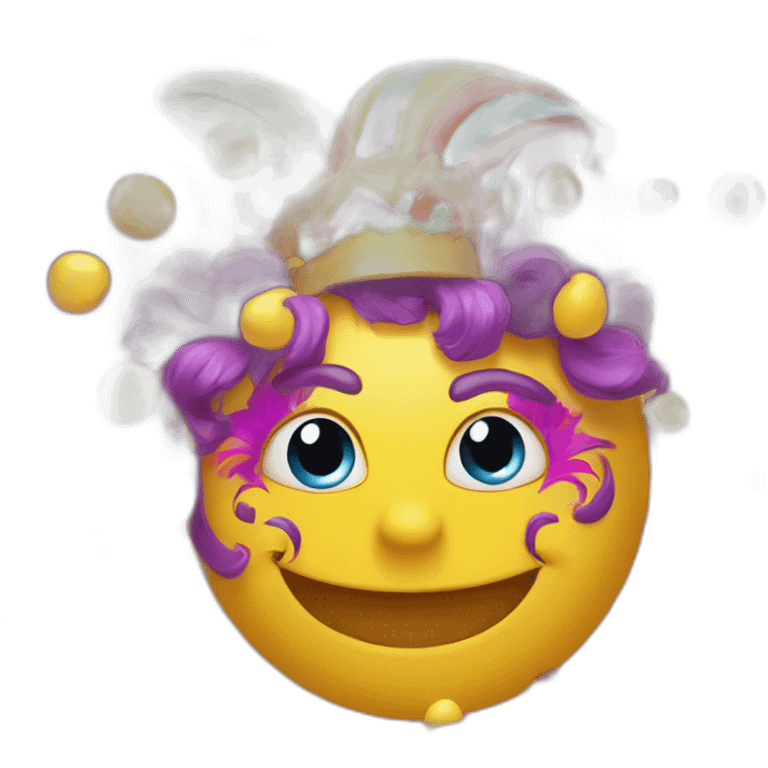 happy face, carnaval style emoji