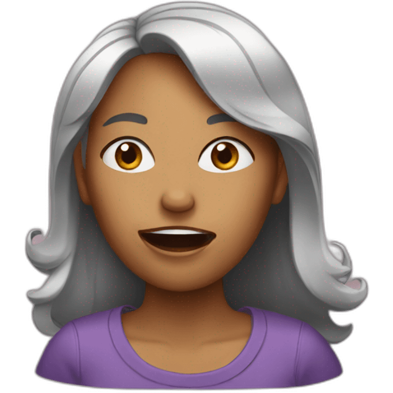 woman speaking out loud emoji