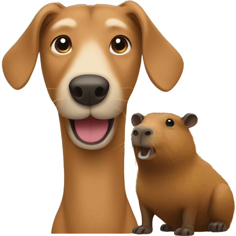 Dog with a capybara emoji