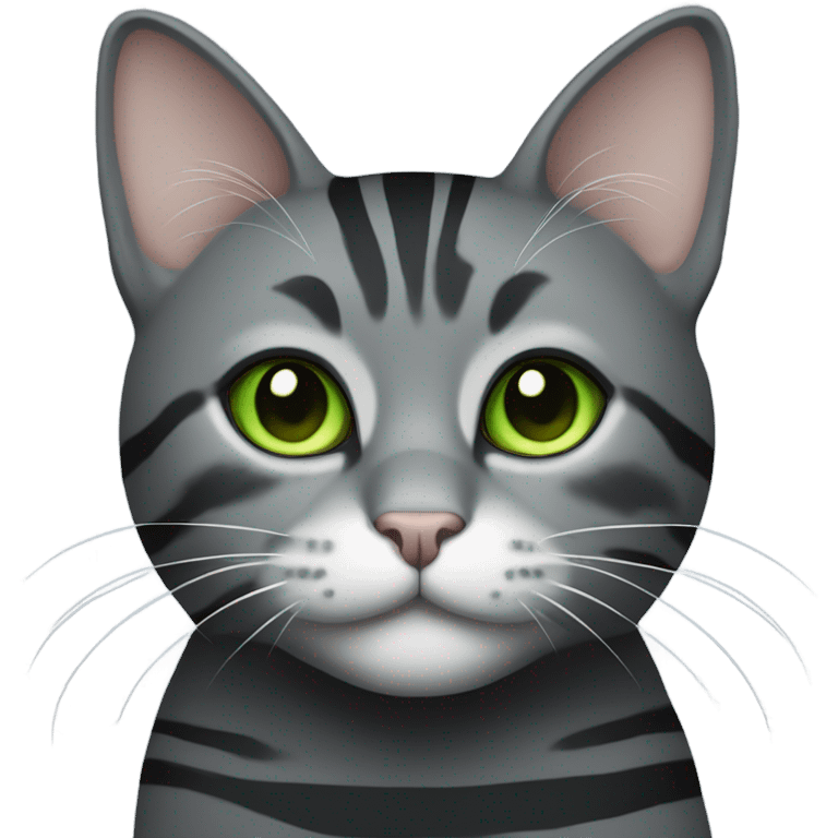 Black and gray cat emoji