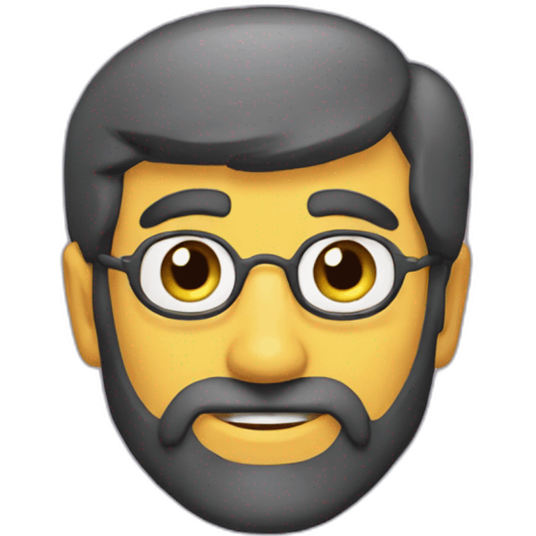 Barbu chauve lunette emoji