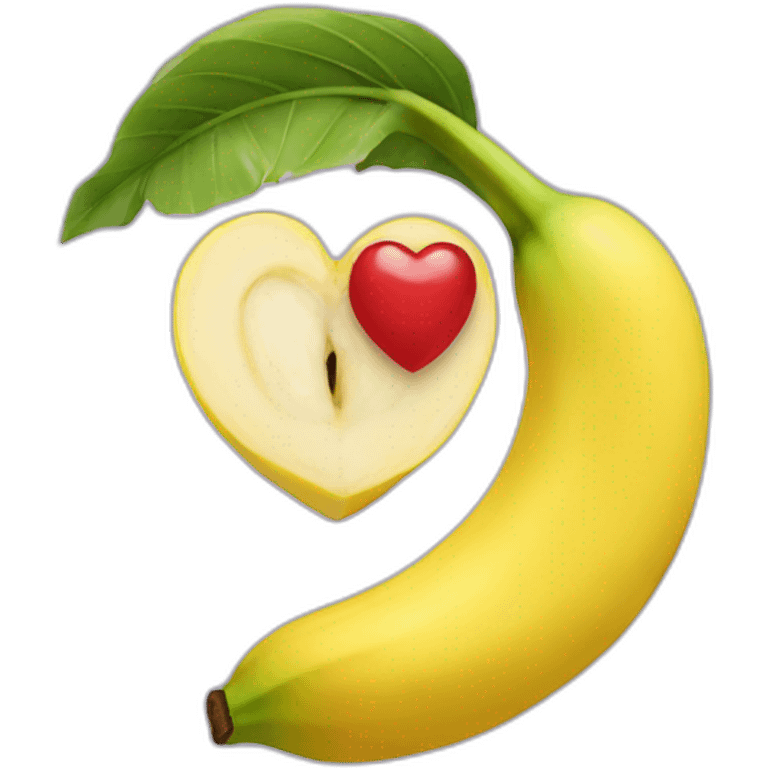 Heart banana emoji