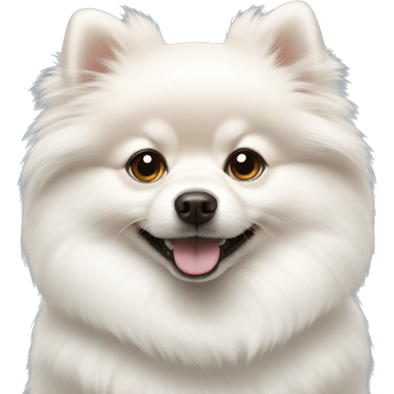 White Pomeranian  emoji