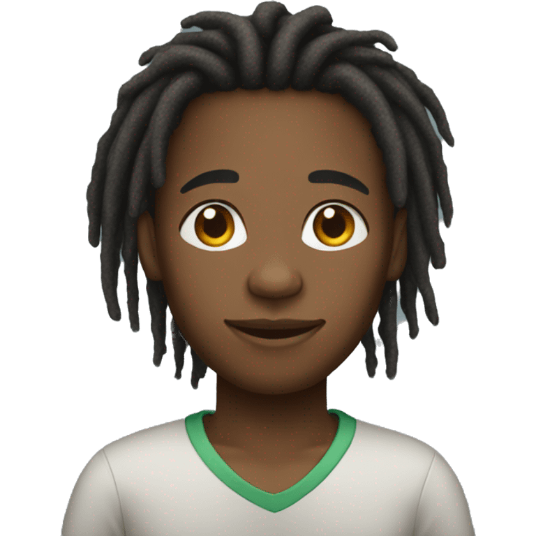 african american boy with dreads emoji