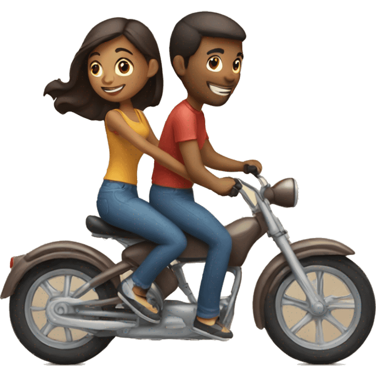 couple on a bike emoji