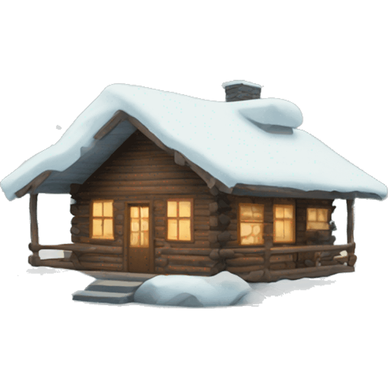 cabin in snow emoji