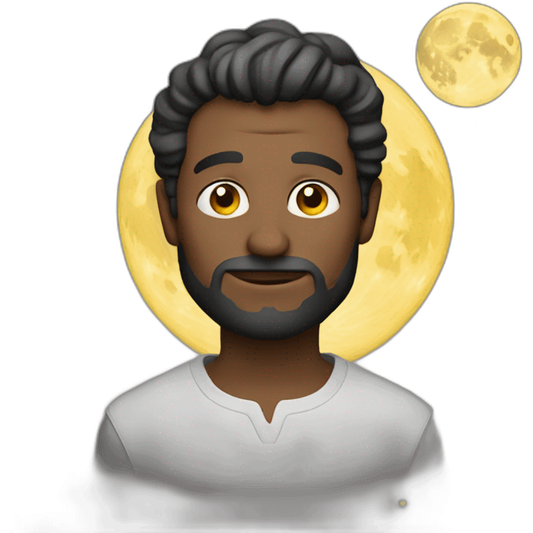 Hombre en la luna emoji