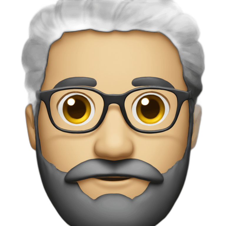 Barba blanca y gafas emoji