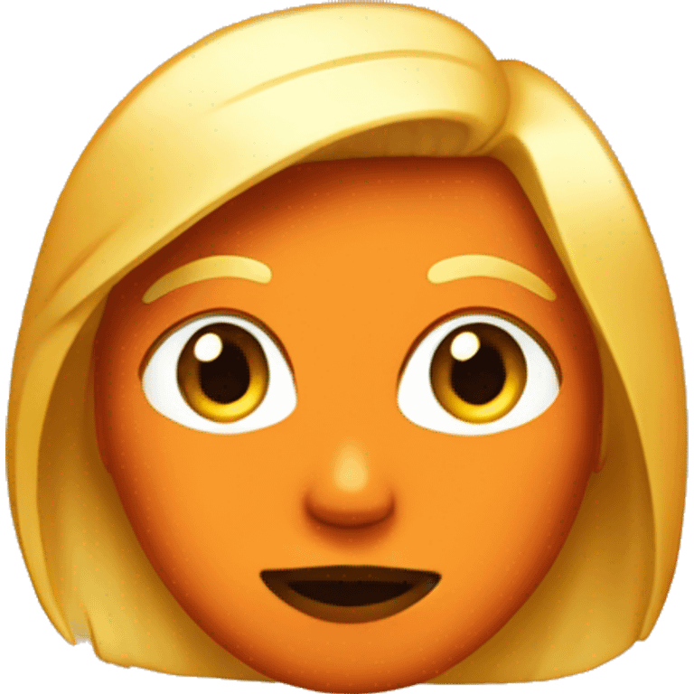 Female donald with orange face emoji