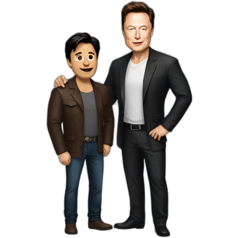 Elon musk with shahrukh khan emoji