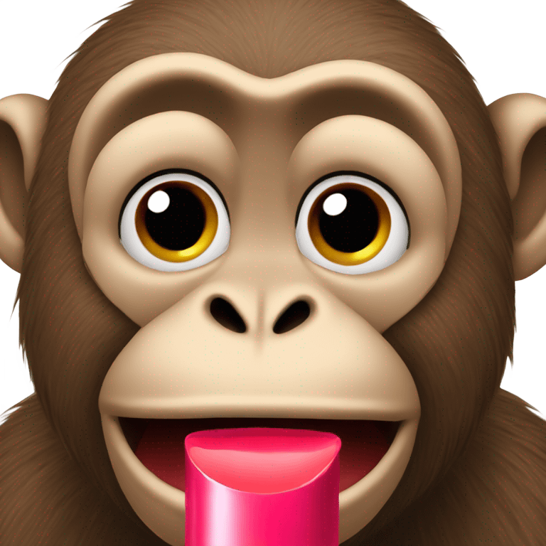 Monkey with lipstick  emoji