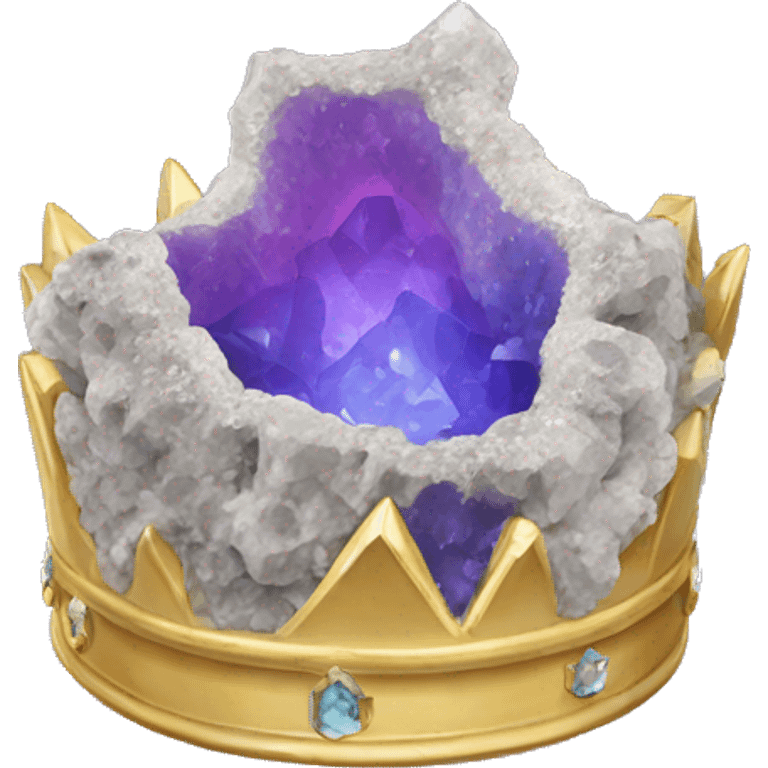 crystal geode crown emoji