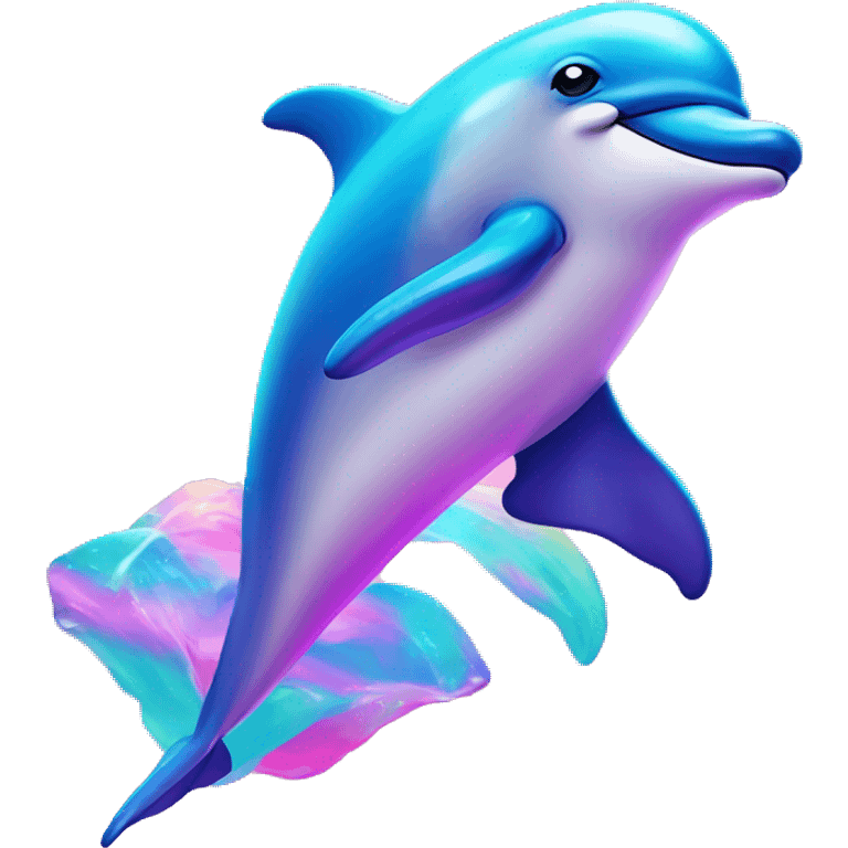 Lisa Frank dolphin emoji