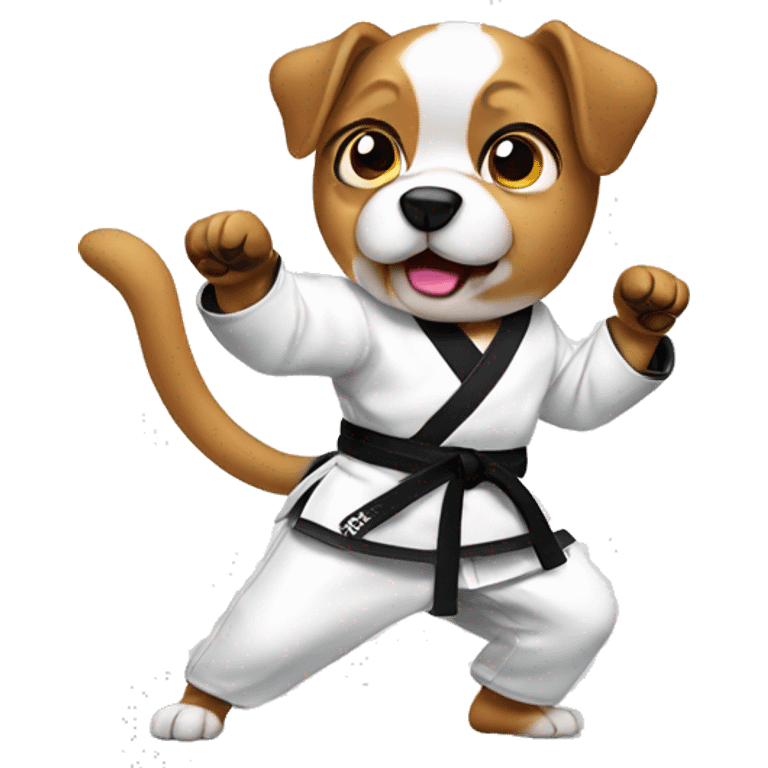 Dog doing karate emoji