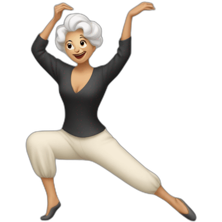 Une dame qui danse et jongle emoji