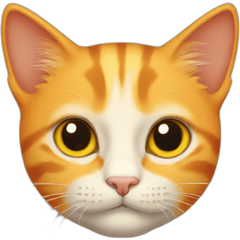 a orange yellow kitty emoji