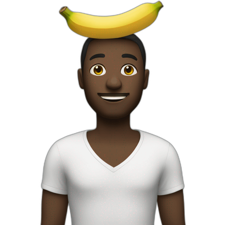 Une personne noir avec des banane emoji