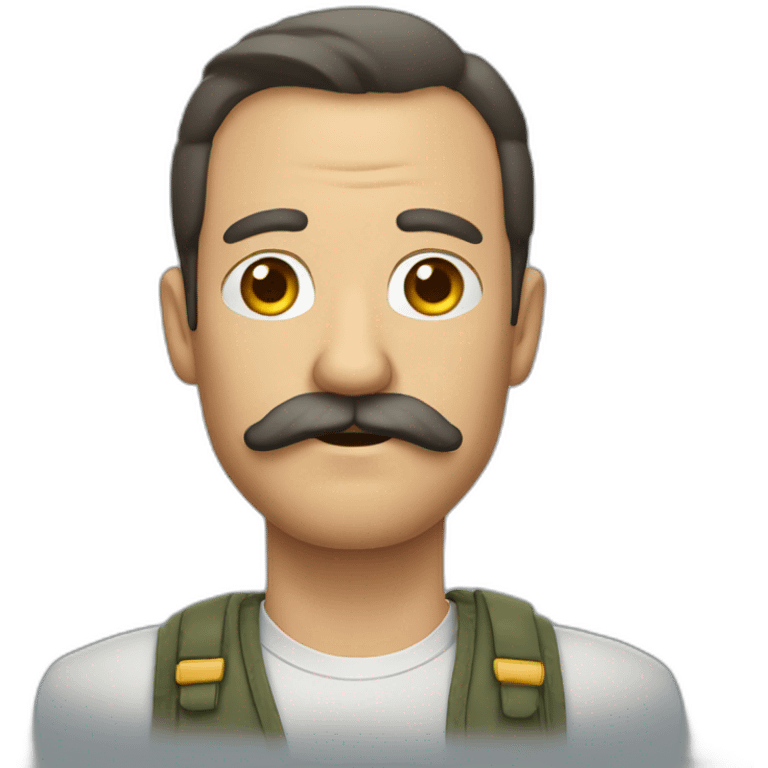 traço homem óculos com bigode emoji