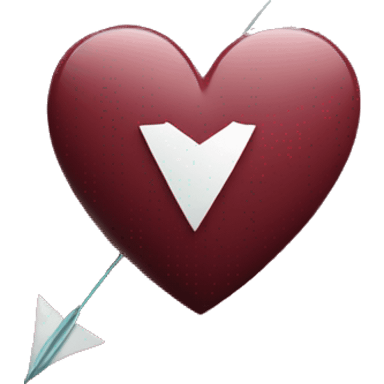 Burgundy heart with arrow emoji