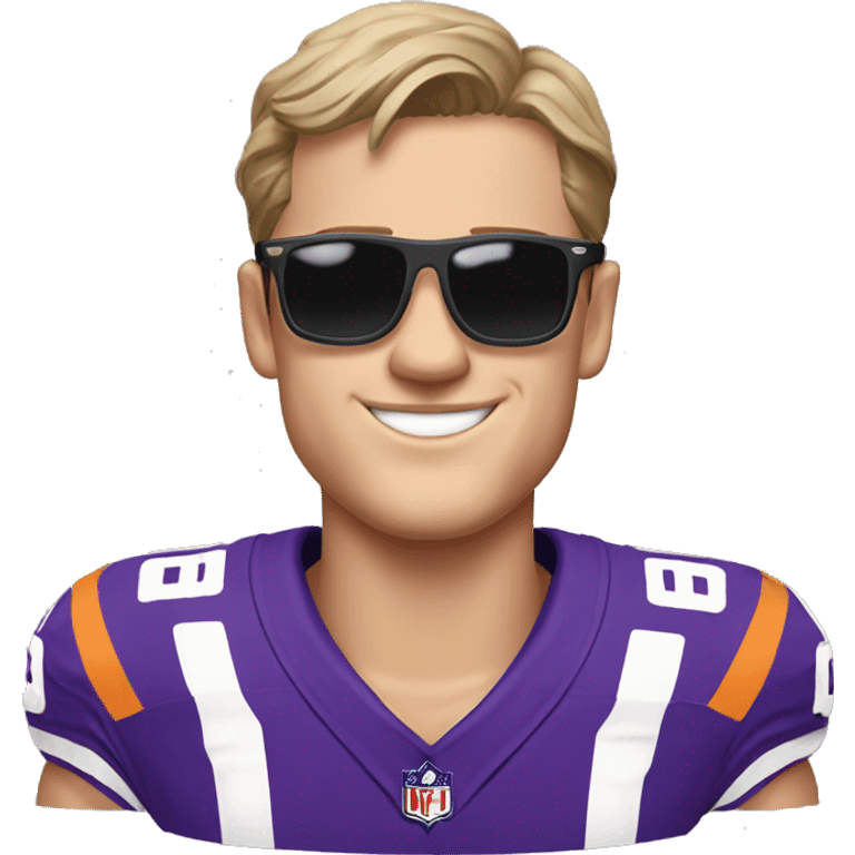 Joe burrow in sunglasses with jersey on emoji