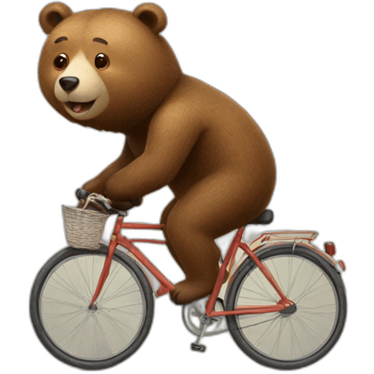 bear on bicycle emoji