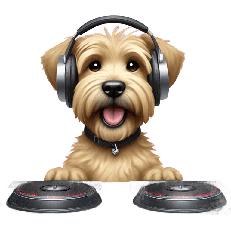 Wheaten terrier puppy djing emoji